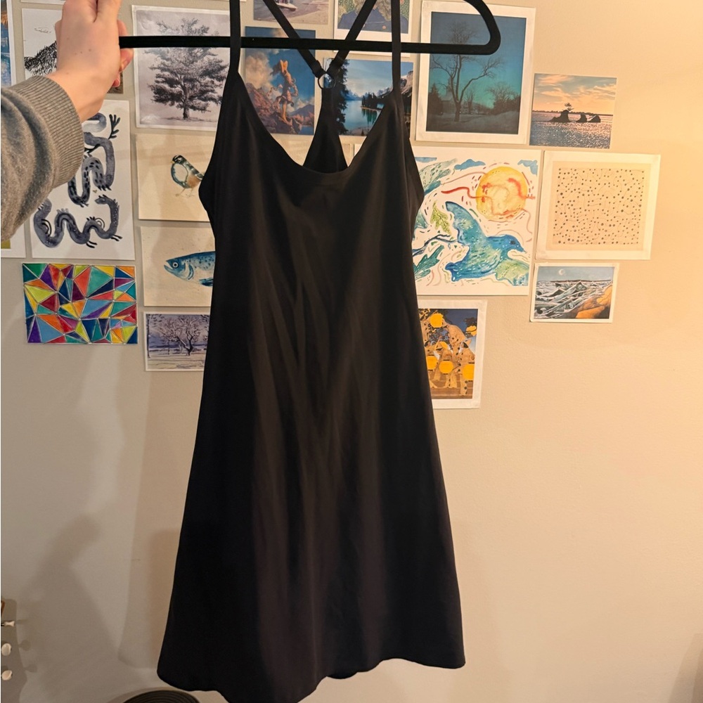 Outdoor Voices Black Midi Dress